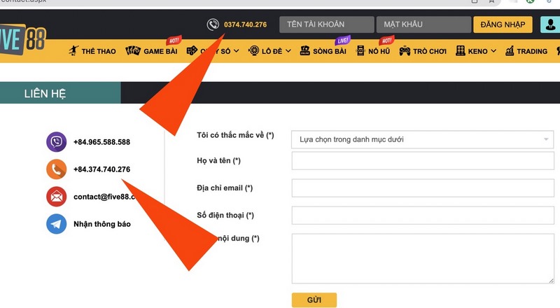Hoàn thành nhập thông tin và xác nhận đăng ký FIVE88