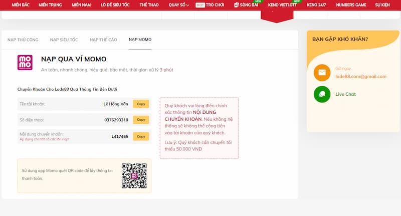 Đa dạng hình thức nạp tiền