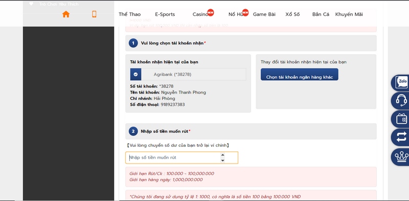 Nạp tiền Ole777 bằng ngân hàng trực tuyến tiện lợi