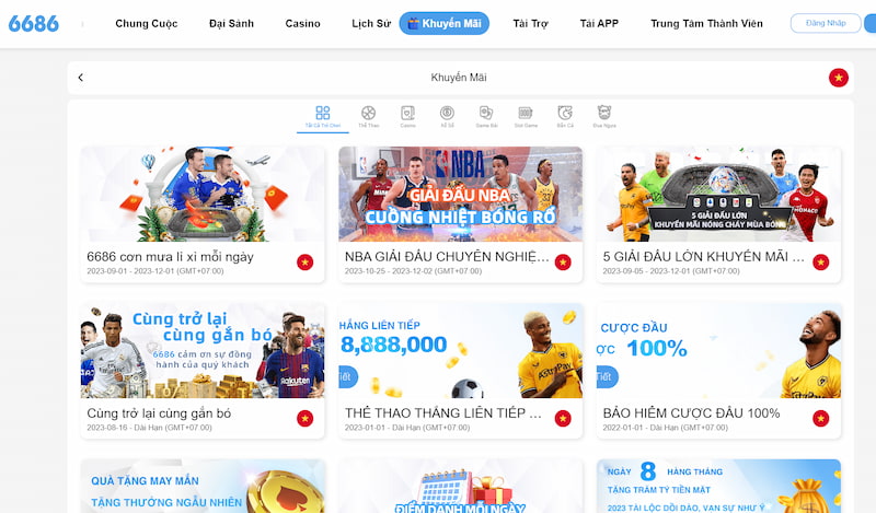 Khuyến mãi 6686 cực hot