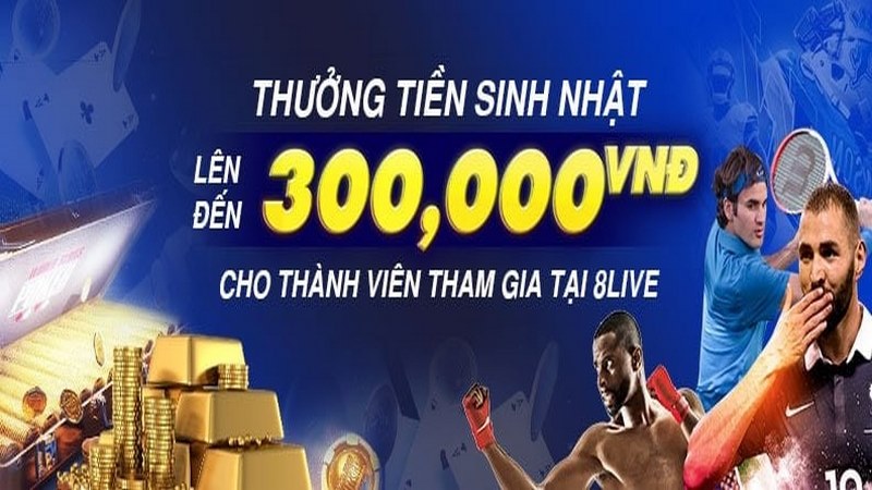 Ưu đãi tặng mã code 300k sinh nhật cho mọi thành viên tại nhà cái 